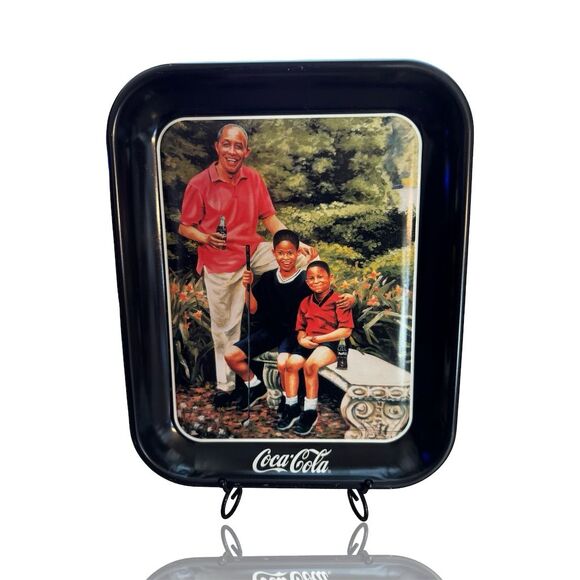 Vintage Coca-Cola "Tee Off" Tray by John Solomon Sandridge: 2001: Coke Classic - Picture 1 of 4